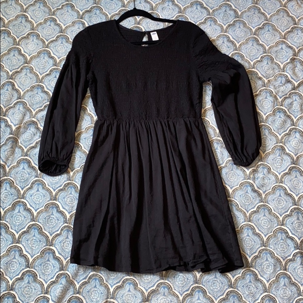 Long sleeve black dress